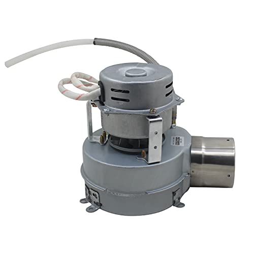 Ventilador centrifugo industrial 230v con tubo antiretorno aire motor radial extractor caldera estufa pellets conducto aire (Izquierda OD60mm velocidad única)