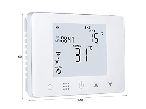 LEDLUX - Termostato digital programable para caldera de gas de pared, caja 503, calefacción por agua caliente, wifi, compatible con Amazon Alexa Echo, 3 A, 220 V, ref. LL0253