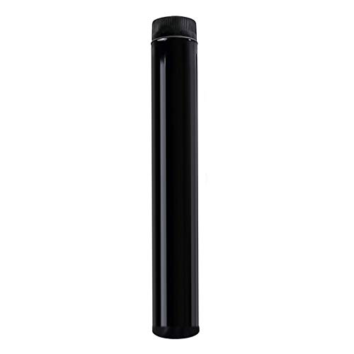 Wolfpack Tubo de Estufa Acero Vitrificado Negro Ø 120 mm. Ideal Estufas de Leña, Chimenea, Alta resistencia, Color Negro