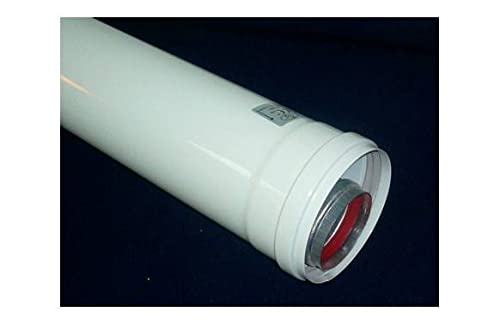 Dismol Tubo coaxial 60-100 evacuación de Gases Aluminio/Aluminio (50_cm)