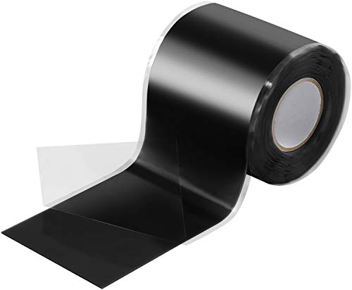 POPPSTAR - Cinta de silicona de autofusión, 1 x 3 m, ideal como cinta de reparación, cinta aislante y cinta de sellado (estanca, hermetica), 50mm de ancho, color negro