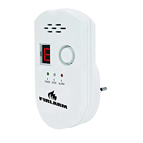 Firlarm - Detector de Fugas de Gas, Alarma de Gas LPG/Gas Natural/Ciudad, Monitor de Gas metano propano butano