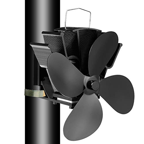 EastMetal Ventilador de Estufa, Ventilador de Chimenea 4 Palas, Mudo Diseño- Diseño Ecológico- Circulación de Aire Caliente, Ventilador para Chimenea de Pared, para Estufas de Leña/Leña/Chimenea