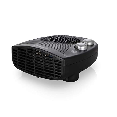 Orbegozo FH5028 Calefactor eléctrico con termostato Ajustable, 2000 W de Potencia, 2 Posiciones de Calor y función Ventilador, 3600 W, 1 Liter, 44 Decibelios, Negro