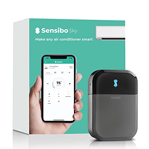 Sensibo Sky, A/C hogareño inteligente – Instalación en 60 s. App de eficiencia energética - ON/OFF autom. Wifi, Google, Alexa y Siri. (Gris)