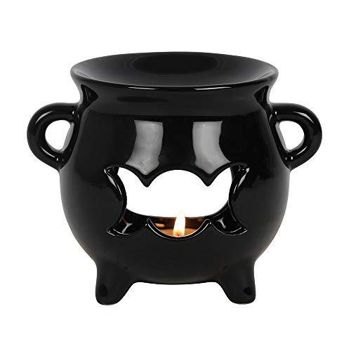 Pacific Giftware Triple Moon Goddess Caldero Vela Tealight Quemador de aceite de cerámica 4 pulgadas de alto