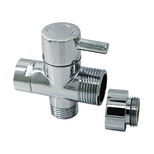 PHOEWON - Válvula desviadora de ducha de latón, interruptor de ducha cromado, divisor de ducha de 3 vías para baño, cocina