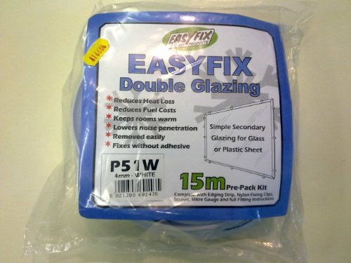 Easyfix - Kit de glaseado secundario para ventanas (15 m), color marrón