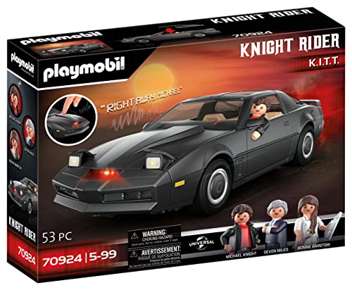 PLAYMOBIL 70924 Knight Rider, El Coche Fantástico, con Luz y Sonido Originales, para Niños y Fans de Knight Rider, A Partir de 5 a 99 Años